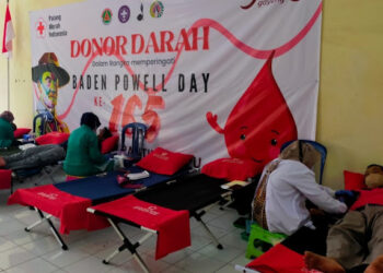 Peringati Baden Powell Day ke-165, Pramuka Cepu Gelar Donor Darah