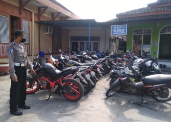 Akan “Menghitam Putihkan” Tugu Cepu, Puluhan Motor Perguruan Silat Diamankan Polisi