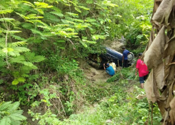 Mobil Dinas PMD Blora Masuk Jurang, 3 Penumpang Luka