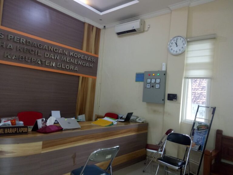 Kantor Disperindagkop Blora kosong. Foto; Siti Lestari