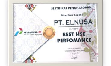 ELNUSA Raih Best HSE Performance 2023