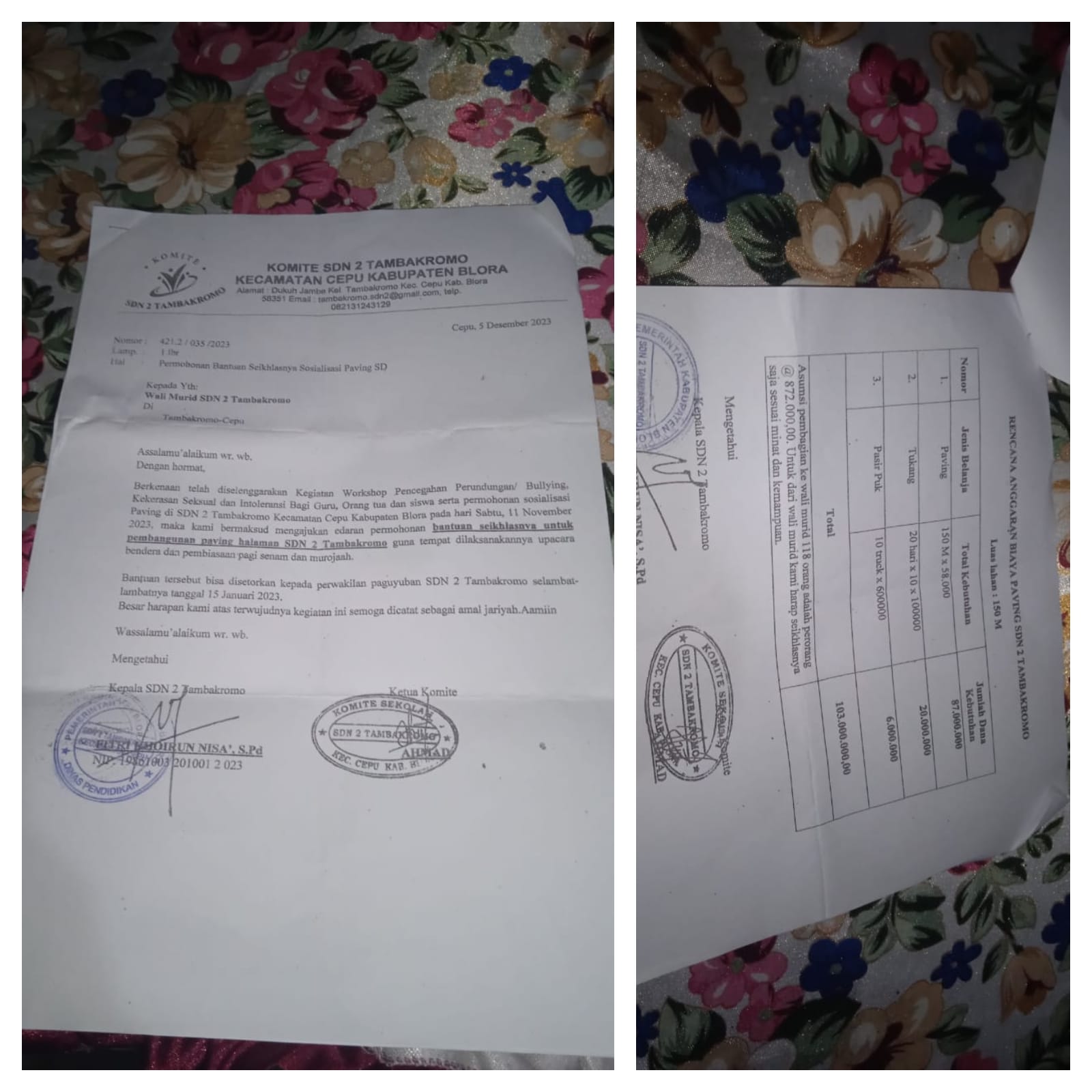 SDN 2 Tambakromo Cepu Pungut Iuran dari Wali Murid, Ini Kata Anggota Dewan!