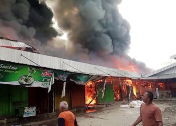 Ratusan Kios di Pasar Ngawen Kabupaten Blora Terbakar