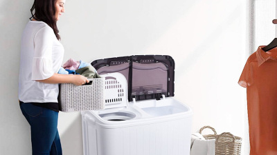 Sharp ES-T80MW: Mesin Cuci 2 Tabung Terbaik Paling Laris di Pasaran Harganya Cuma Rp1 Jutaan