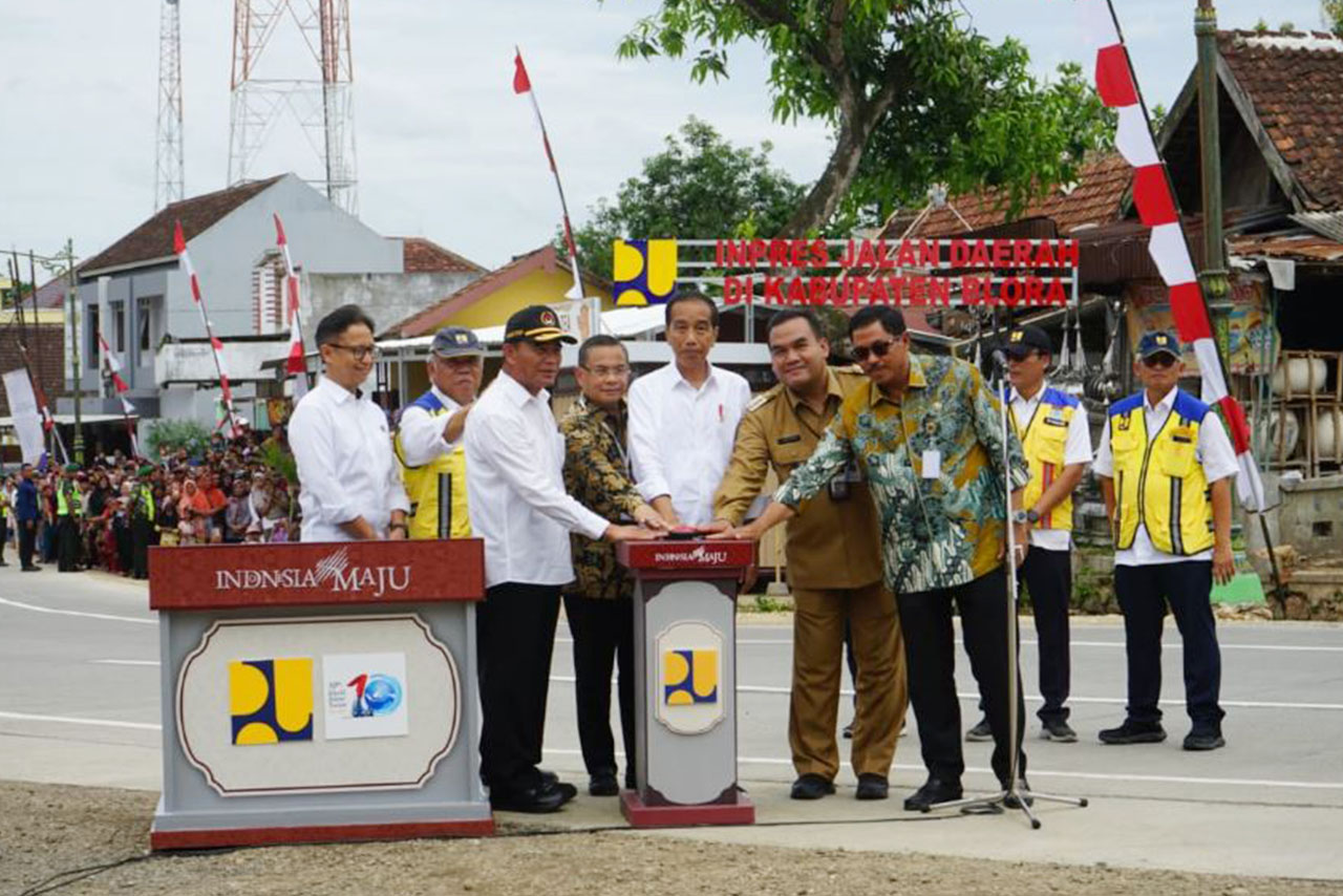 3 Jalan Inpres di Kabupaten Blora Diresmikan Presiden Jokowi
