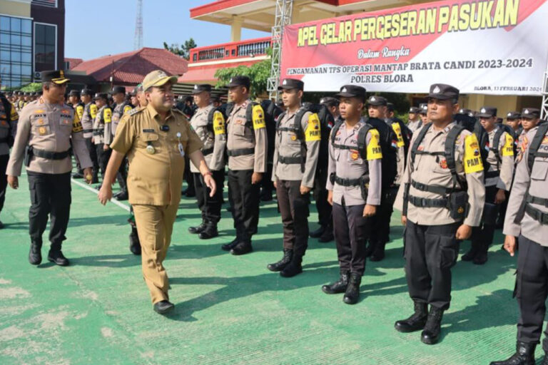 Siap Amankan Pemilu 2024 Di Blora Ribuan Petugas Gabungan Diterjunkan Ke Seluruh Tps Di Kabupaten Blora