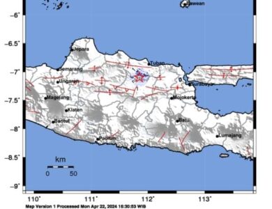 Bojonegoro Diguncang Gempa Tektonik M3,3, Getaran Dirasakan Hingga Tuban