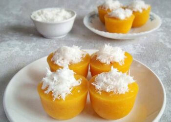 Resep Membuat Kue Lumpang Pasta Mangga Khas Palembang Si Kuning yang Lembut Kenyal dan Autentik Segarnya