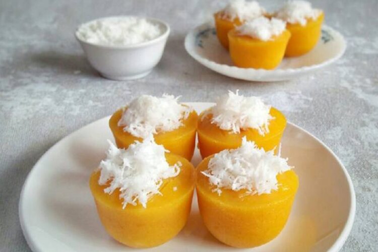 Resep Membuat Kue Lumpang Pasta Mangga Khas Palembang Si Kuning yang Lembut Kenyal dan Autentik Segarnya