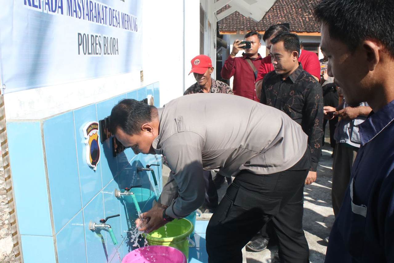 Dibangun Polres Blora Krisis Air Di Desa Mernung Kecamatan Cepu Teratasi