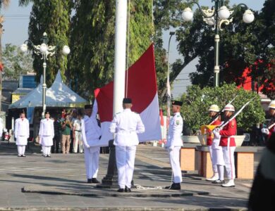 Upacara Peringatan HUT ke-79 RI di Blora Duplikat Bendera Pusaka Merah Putih Sukses Dikibarkan