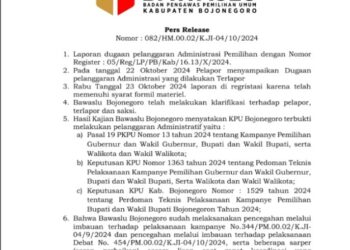 KPU Bojonegoro Terbukti Melakukan Pelanggaran Administratif