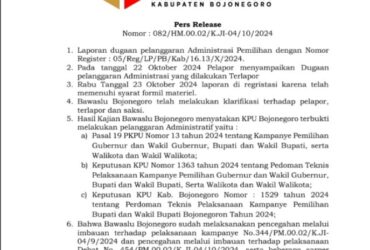 KPU Bojonegoro Terbukti Melakukan Pelanggaran Administratif