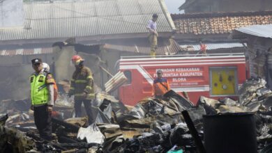 Pasar Induk Cepu Hangus Terbakar Puluhan Kios Terdampak