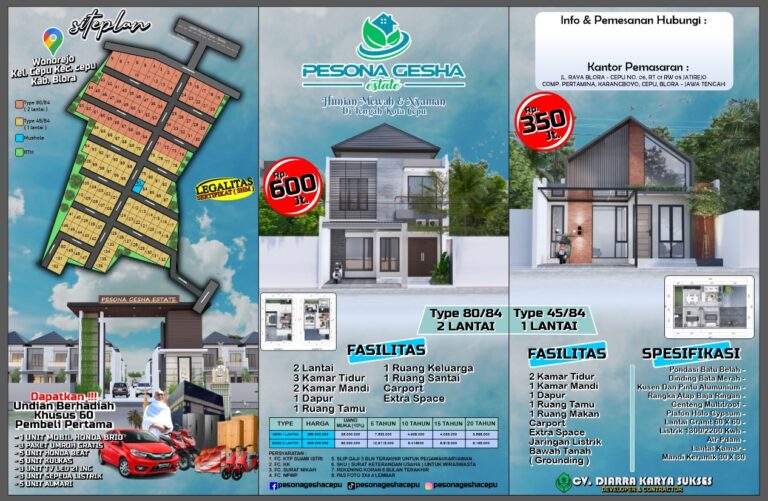 Perumahan Pesona Gesha Estate Cepu Tawarkan Hadiah Mobil Bagi Pembeli