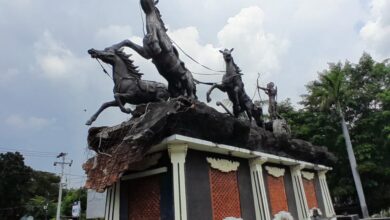 Ikon Kota Cepu Rp1,3 M Ambroll Patung Arjuna Wiwaha 8 Tahun Menemani Kota Cepu