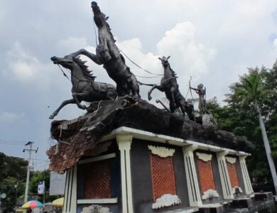 Ikon Kota Cepu Rp1,3 M Ambroll Patung Arjuna Wiwaha 8 Tahun Menemani Kota Cepu