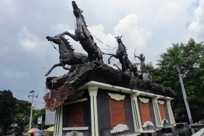 Ikon Kota Cepu Rp1,3 M Ambroll Patung Arjuna Wiwaha 8 Tahun Menemani Kota Cepu