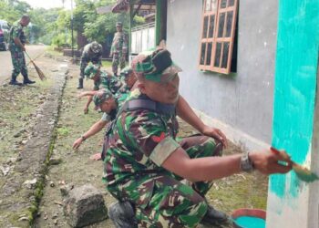Hadir dengan Hati Suci Untuk Masyarakat Kodim 0721/Blora Rehab Panti Asuhan di Desa Muraharjo Kunduran