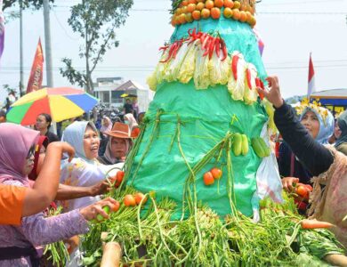 12 Gunungan Ludes Diserbu Warga Kirab Budaya Gunungan 2025 Desa Kentong Berlangsung Meriah