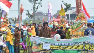 Rayakan HUT RI Warga Desa Kentong Tumplek Blek Padati Karnaval Budaya 2025