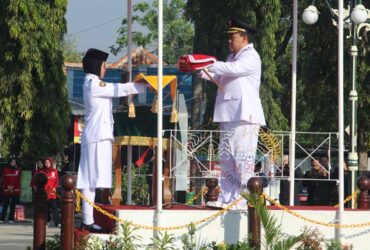 Upacara Pengibaran dan Penurunan Bendera Pusaka HUT Ke-80 RI di Blora Berjalan Tanpa Kendala