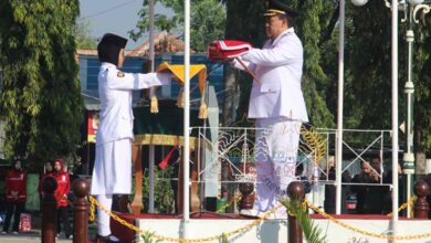 Upacara Pengibaran dan Penurunan Bendera Pusaka HUT Ke-80 RI di Blora Berjalan Tanpa Kendala