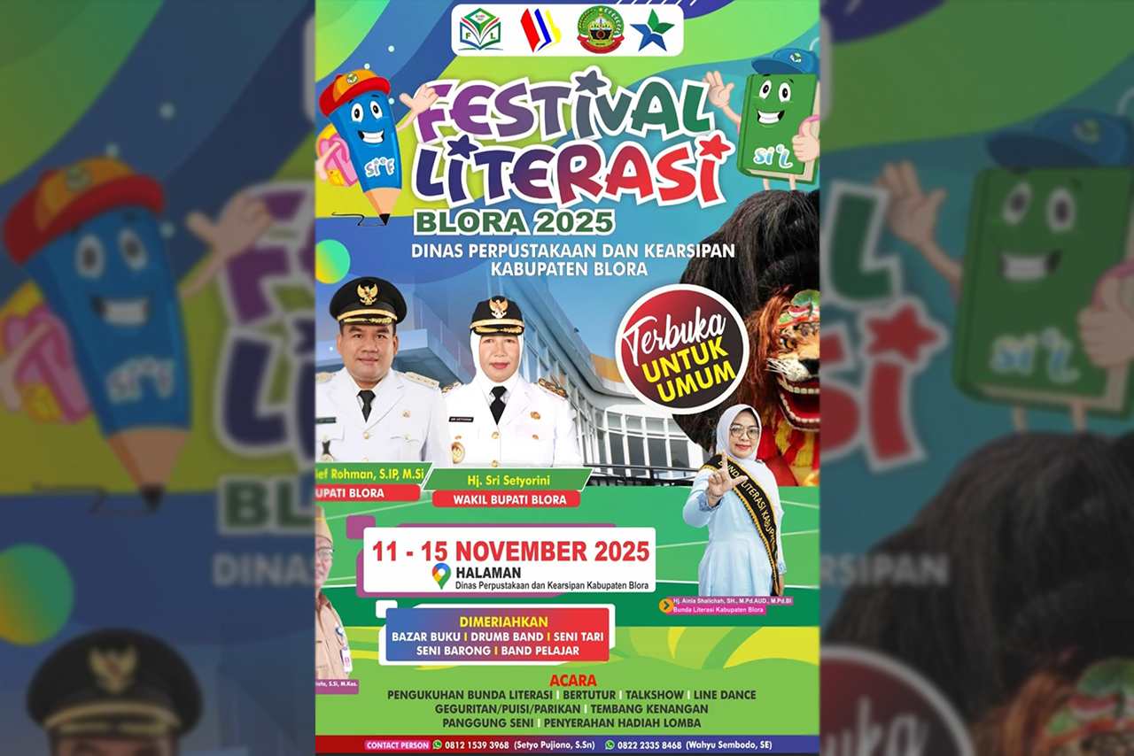 Festival Literasi Blora 2025 Digelar Mulai 11 November Simak Agendanya