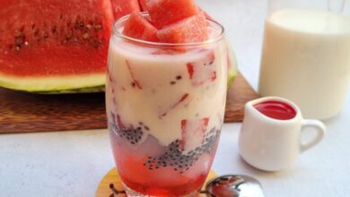 Segarnya Gak Pake Kompromi Resep Es Semangka Susu Omela Minuman Segar Pelepas Dahaga Setelah Seharian Berpuasa