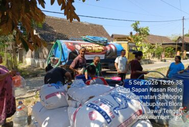 Gerindra Salurkan 20 Tangki Air Bersih di Cepu dan Sambong
