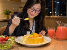 Rasanya Segar dan Menenangkan Resep Puding Mangga Harum Manis dengan Silk Vanilla Sauce