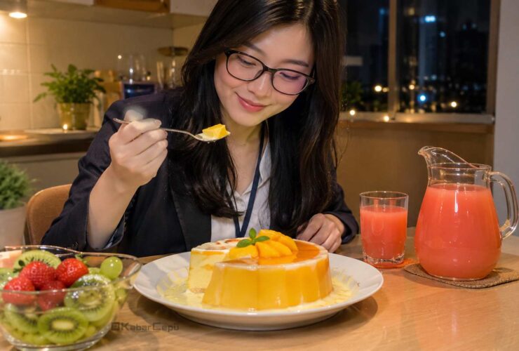 Rasanya Segar dan Menenangkan Resep Puding Mangga Harum Manis dengan Silk Vanilla Sauce