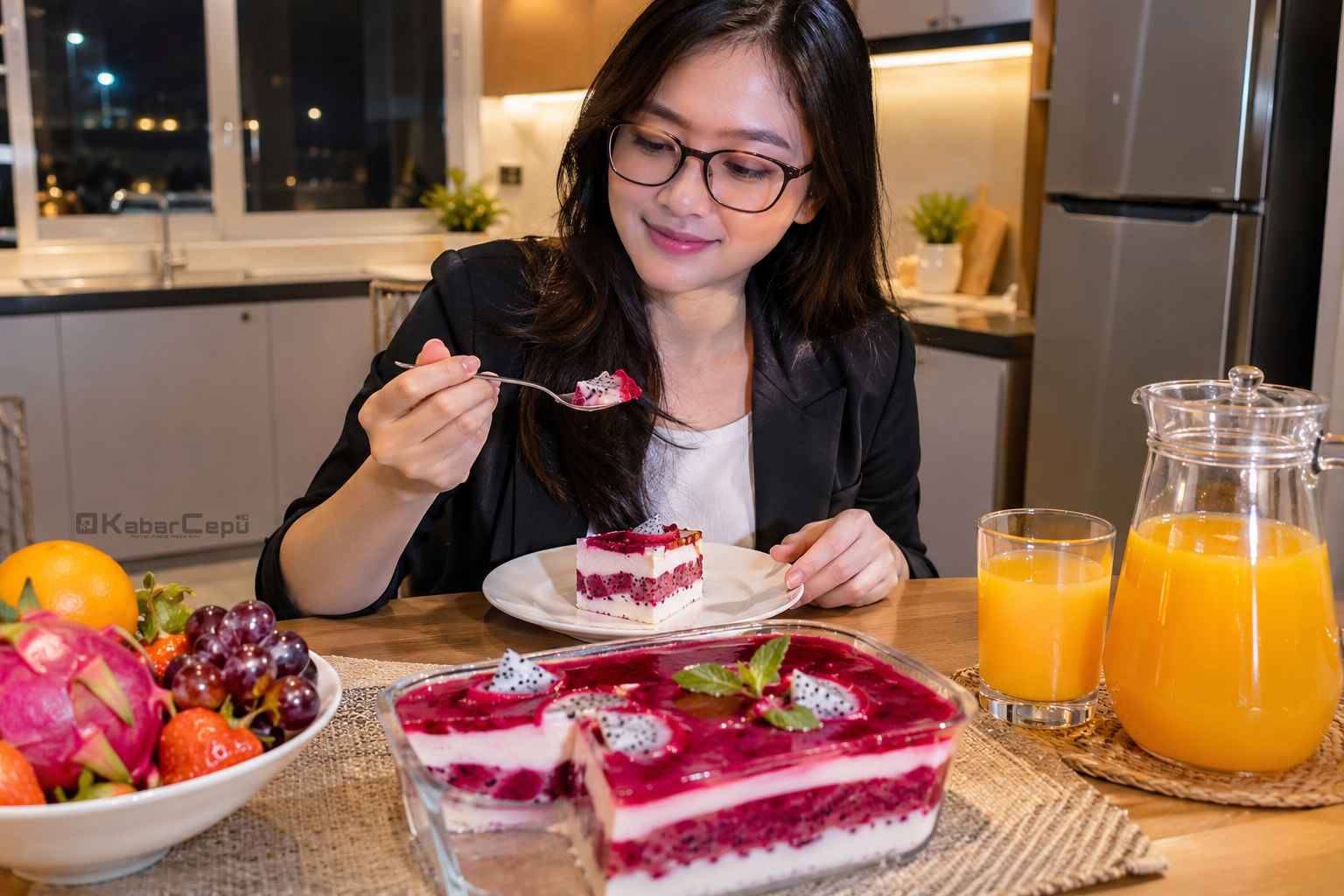 Ringan di Perut Sekaligus Menyehatkan Resep Puding Buah Naga Merah Lapis Susu Vanila